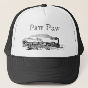 Personalized Steam Train Vintage Illustration Trucker Hat