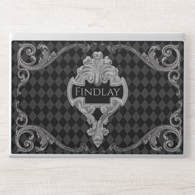 Personalized Steampunk Goth HP Laptop Skin (Front)