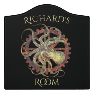 Personalized Steampunk Octopus & Rusty Clockwork 