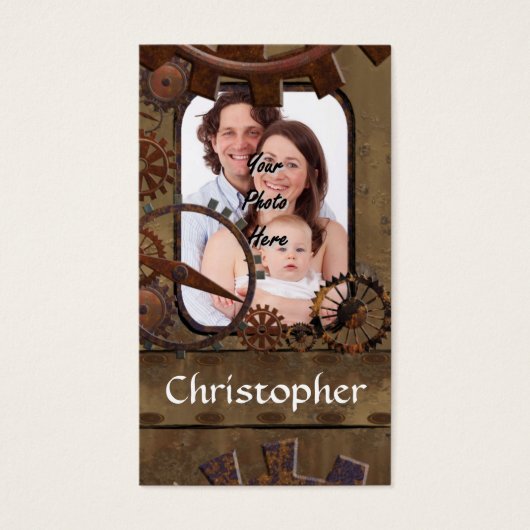 Personalized steampunk photo template (Front)