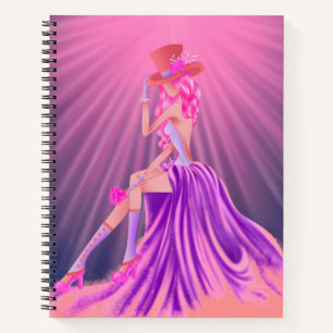 Personalized Steampunk Prom Queen Notebook