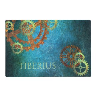 Personalized Steampunk Rusty Clockwork Gears 