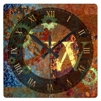 Personalized Steampunk Rusty Clockwork Gears 