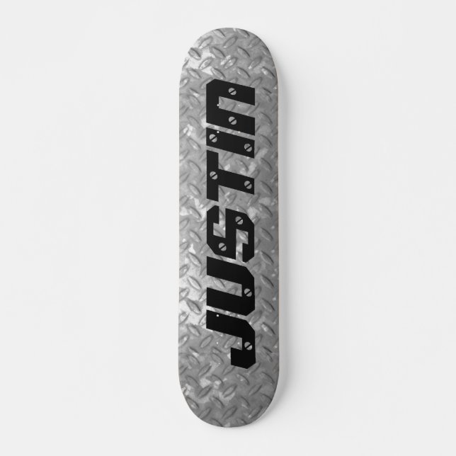 Personalized steel plate design skateboard deck (Front)