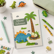 Personalized Stegosaurus Cute Dinosaur School
