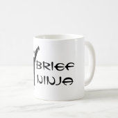 Personalized Steno Brief Ninja Court Reporting Coffee Mug (Front Right)
