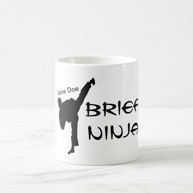 Personalized Steno Brief Ninja Court Reporting Coffee Mug (Center)