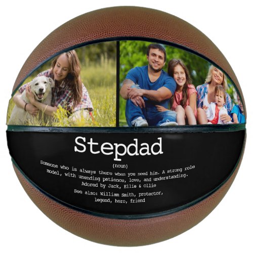 Personalized Stepdad Definition Photo Basketball