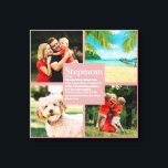 Personalized Stepmom Definition 4 Photo Blush Pink Canvas Print<br><div class="desc">Personalize with your her 4 favorite photos and personalized text for your special Stepmom, Stepmum or Bonus Mom to create a unique gift for Mother's day, birthdays, Christmas, baby showers, or any day you want to show how much she means to you. Show her how amazing she is every day....</div>