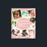 Personalized Stepmom Definition Blush Pink 9 Photo Canvas Print<br><div class="desc">Personalize with your her 9 favorite photos and personalized text for your special Stepmom, Stepmum, Stepmother or Bonus Mom to create a unique gift for Mother's day, birthdays, Christmas, baby showers, or any day you want to show how much she means to you. Show her how amazing she is every...</div>