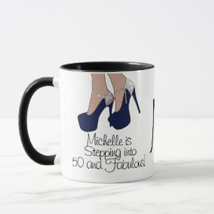 Personalized "Stepping into 50 and Fabulous" Party Mug