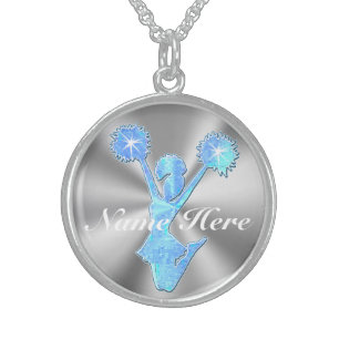 PERSONALIZED Sterling Silver Cheerleader Necklaces