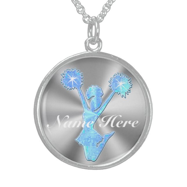 PERSONALIZED Sterling Silver Cheerleader Necklaces (Front)