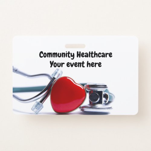 Personalized Stethoscope and Heart Badge