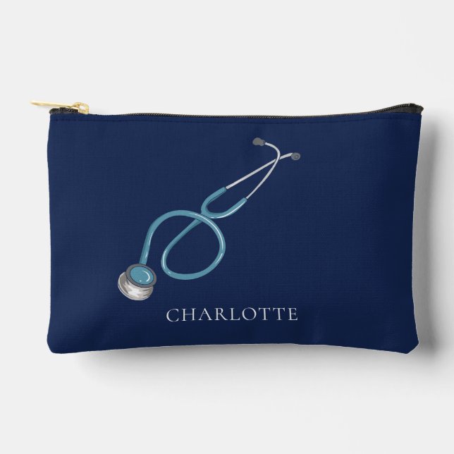 Personalized Stethoscope Medical Doctor Accessory Pouch (Front)