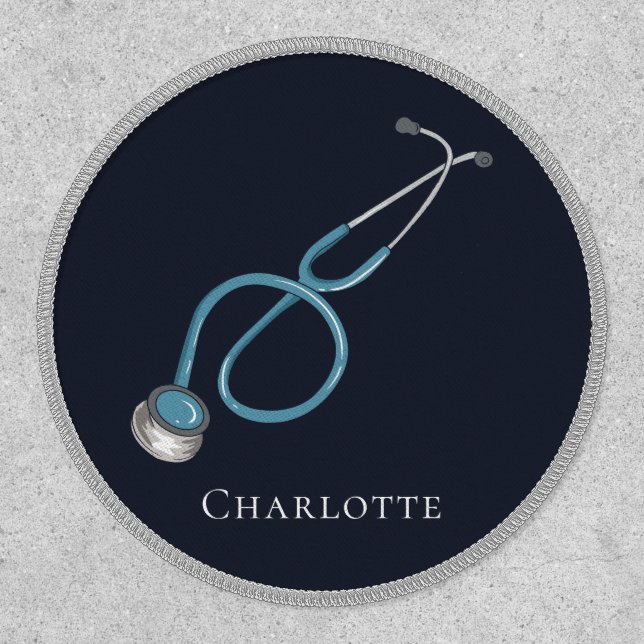 Personalized Stethoscope Name Doctor Patch (Front)