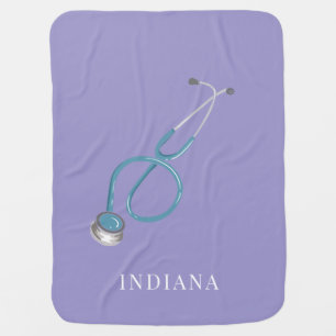 Personalized Stethoscope Swag Baby Blanket