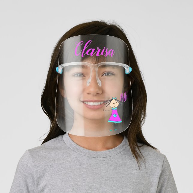 Personalized Stick Figure Face Shield (Insitu)