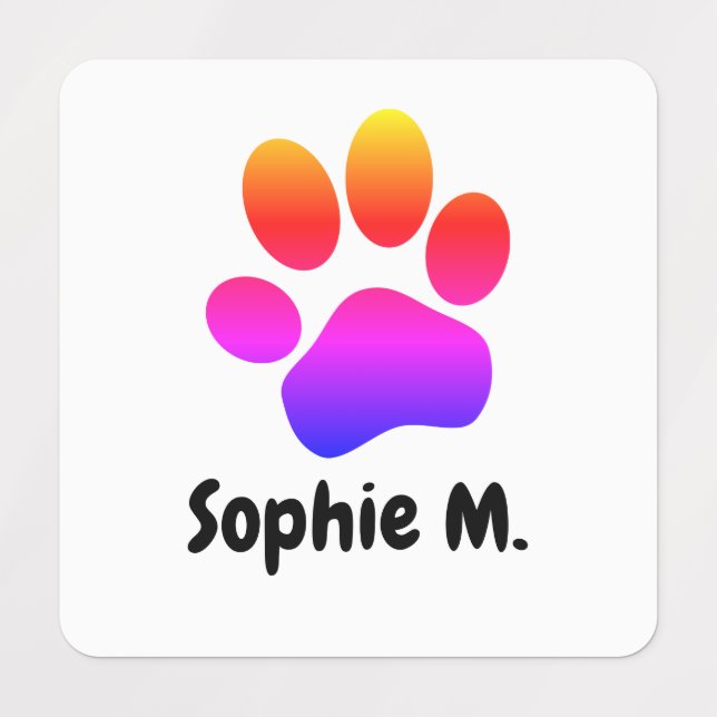 Personalized Stick On Name Labels For Kids (Design 5)