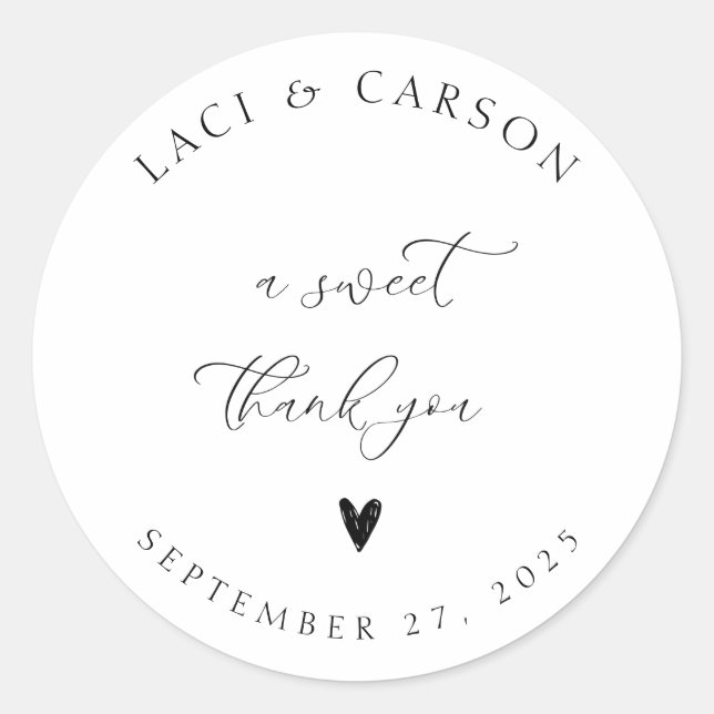 Personalized Sticker For Wedding Favors (Front)