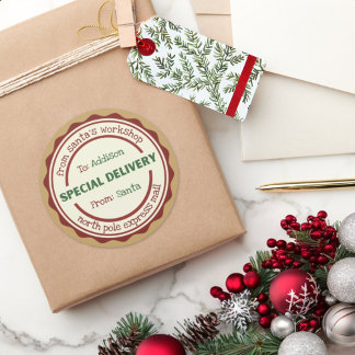 Personalized Sticker Special Delivery from Santa