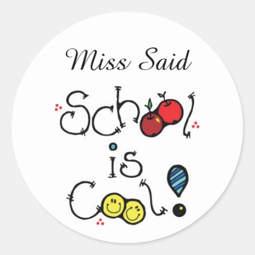 Personalized Stickers for teachers schools