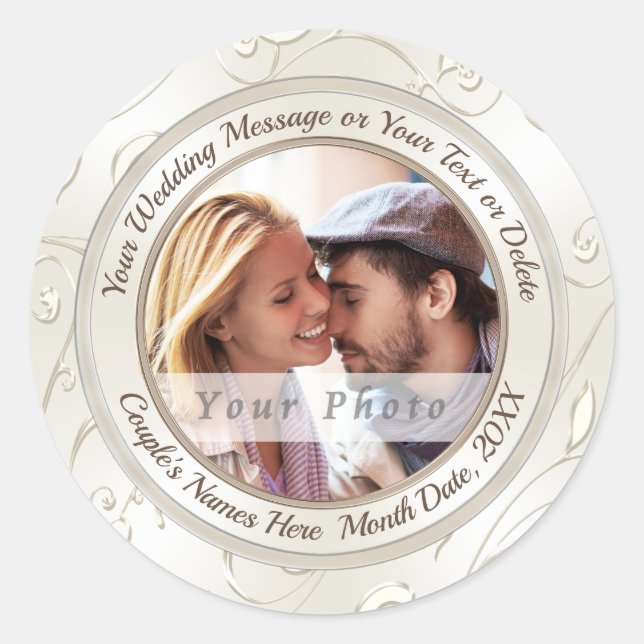 Personalized Stickers for Wedding Favors Envelopes (Front)