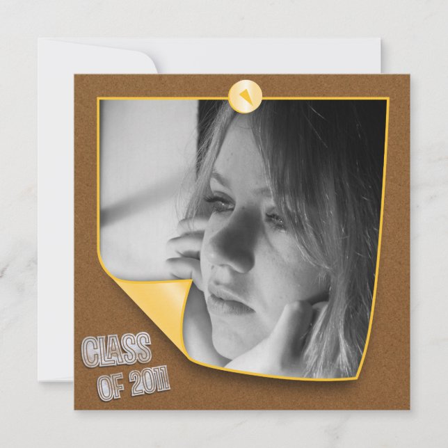 Personalized Sticky Note Graduation Invitation (Front)