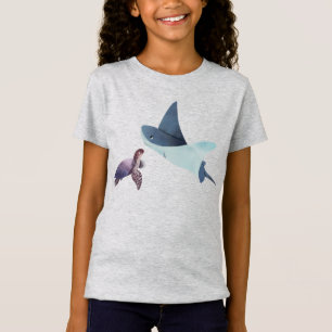 Personalized Stingray and Turtle Under the Sea T-Shirt