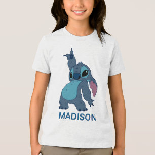 Personalized Stitch Dancing Graphic Tri-Blend Shirt