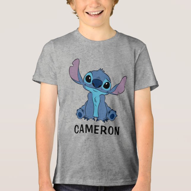 Personalized Stitch Graphic Tri-Blend Shirt (Front)