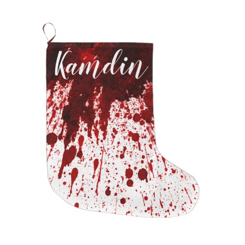 Personalized Stocking Blood Splatter Vampire Gothi