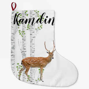Personalized Stocking  Deer Doe Woodland Buck