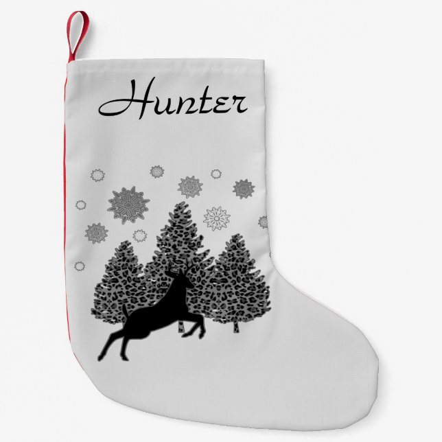 Personalized Stocking Deer Wildlife Snow Nature  (Front)