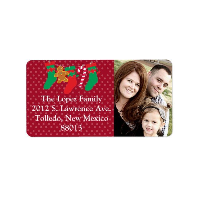Personalized Stocking / Presents  Mailing Label (Front)