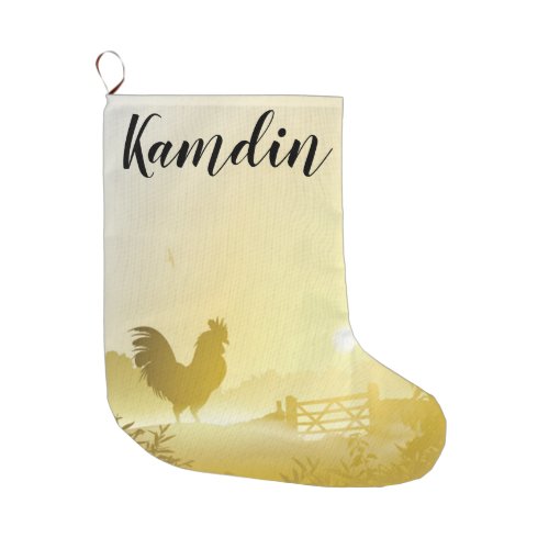 Personalized Stocking Sunny Morning Farm Country R