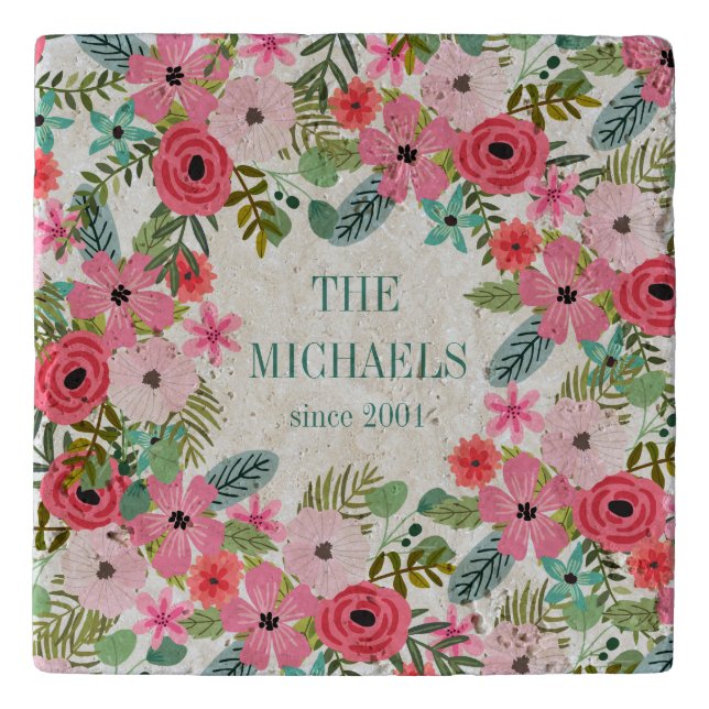 Personalized stone trivet Add your text (Front)