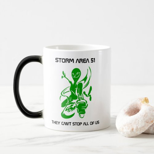 Personalized Storm Area 51 Green Alien Magic Mug