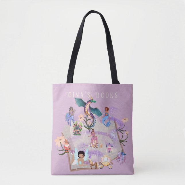 Personalized Story Book Tote Bag (Front)