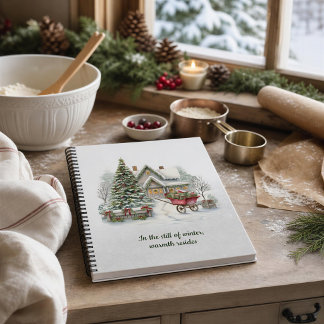 Personalized Storybook Christmas Recipe Notebook