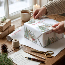 Personalized Storybook Cottage Christmas