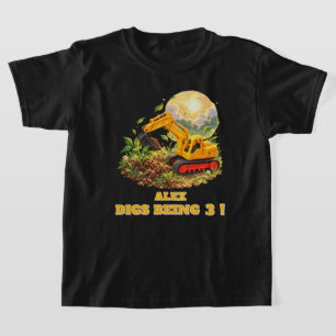 Personalized storybook excavator Birthday T-Shirt