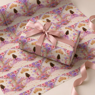 Personalized Storybook Princess Birthday Wrapping Paper