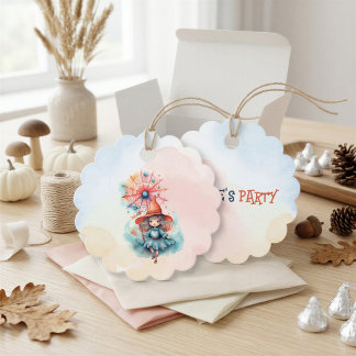 Personalized Storybook Witch Halloween Party Favor Tags