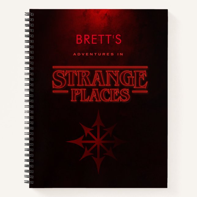 Personalized Strange Places Travel Journal (Front)