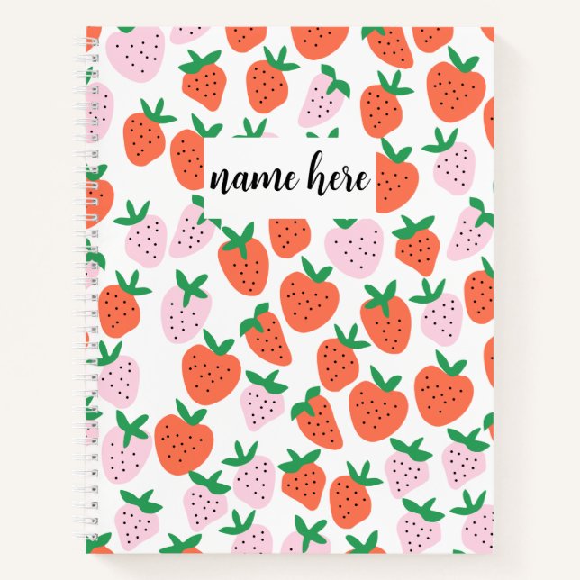 Personalized Strawberries Notebook (Front)