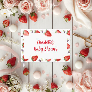 Personalized Strawberry Baby Shower Foil Guest Book