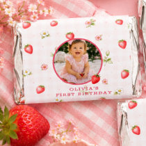 Personalized Strawberry Birthday Chocolate Bars Hershey's Miniatures