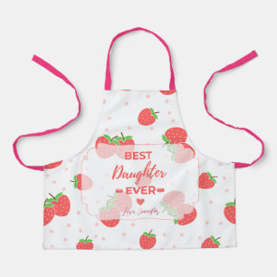 Personalized Strawberry Daughter Apron