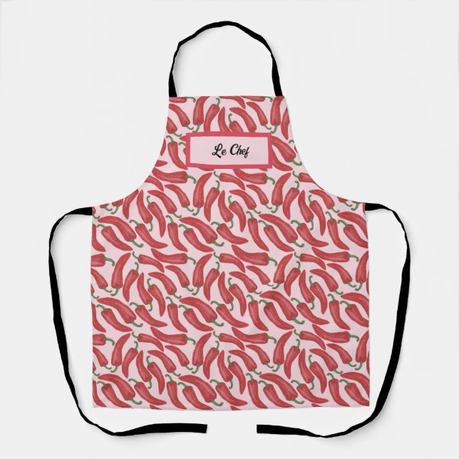Personalized Strawberry Field Le Chef Apron (Front)